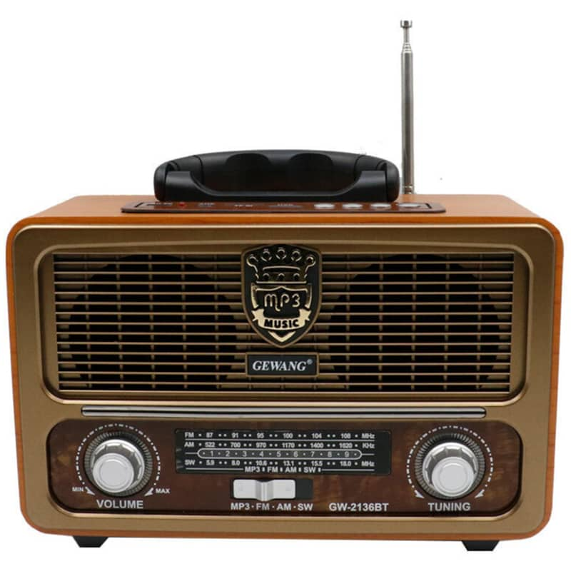 GEWANG Φορητό Radio Gewang GW-2140BT - Καφέ/Χρυσό