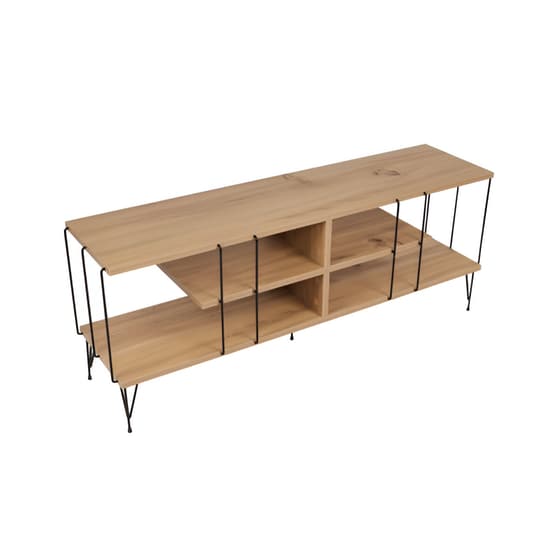 Έπιπλο Τηλεόρασης Sondrio από Μοριοσανίδα 120x30x44.5cm - Kαφέ image 0