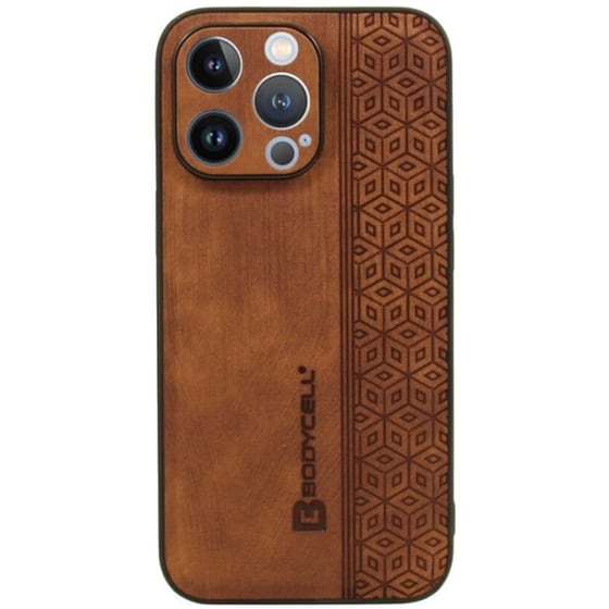 Θήκη Apple iPhone 14 Pro - Bodycell Pattern Leather - Brown image 0