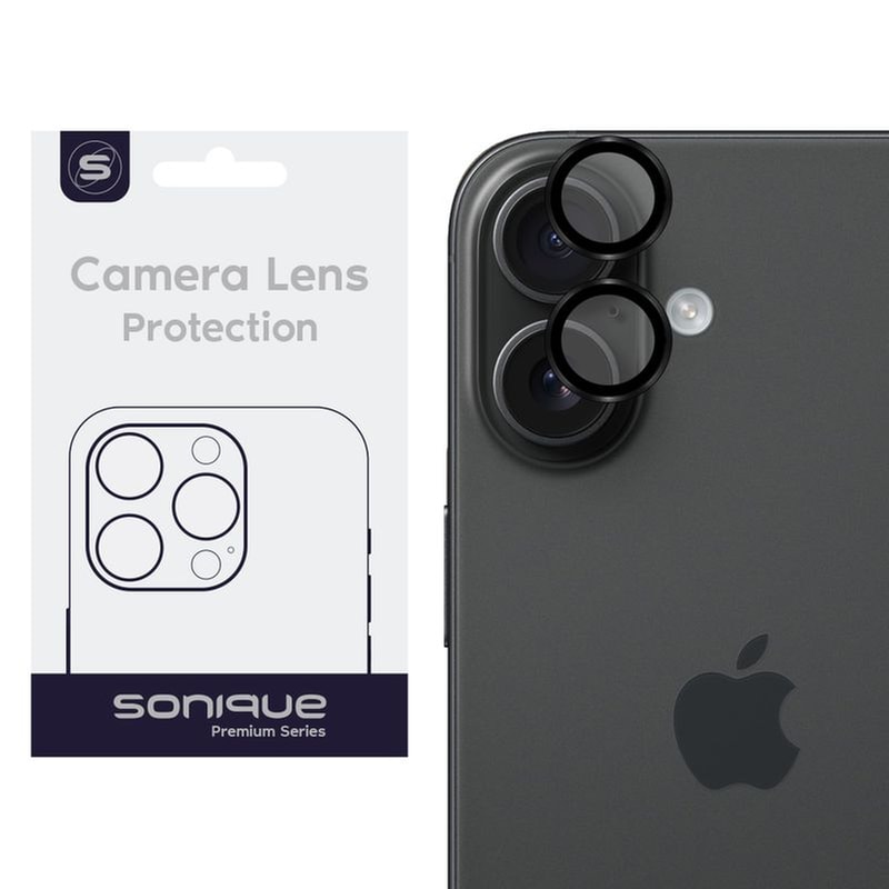 SONIQUE Προστατευτικό καμερώνAppleiPhone 16/ 16 Plus - Sonique Camera Protection Lens Pro - Black