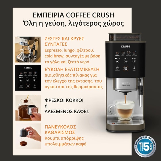 KRUPS SA403B 1370 W 15 bar Μηχανή Espresso image 9