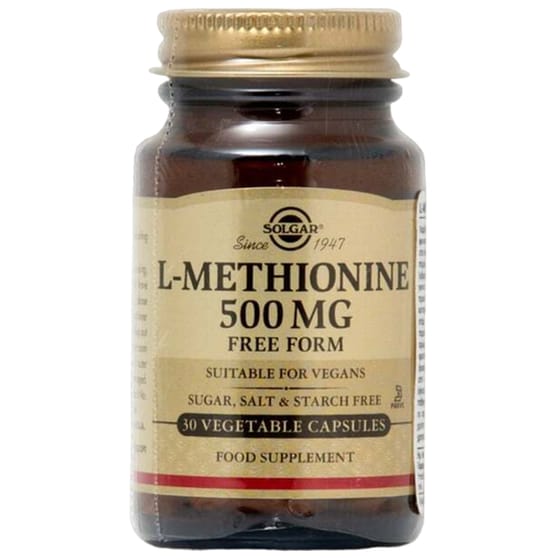 Αμινοξύ Solgar L-methionine 500mg - 30 κάψουλες image 0