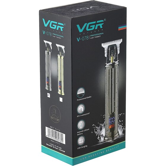 Επαγγελματική Κουρευτική Μηχανή VGR V-078 με 3 Χτενάκια Επαναφορτιζόμενη image 4