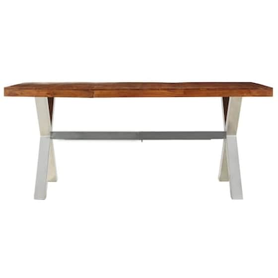 Vidaxl Τραπεζαρία 180 X 90 X 76 Εκ. Μασίφ Ξύλο Με Φινίρισμα Sheesham image 2