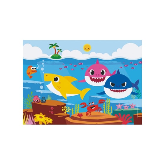 Παιδικό Σετ Παζλ Clementoni Super Color Baby Shark (20/20 Κομμάτια) image 2