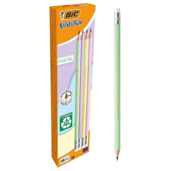 Μολύβι Bic με Γόμα HB Evolution Pastel (1 Τεμάχιο) image 0