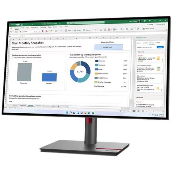 Lenovo ThinkVision P27q-30 Monitor 27" Quad HD IPS Flat 60Hz 6ms image 1