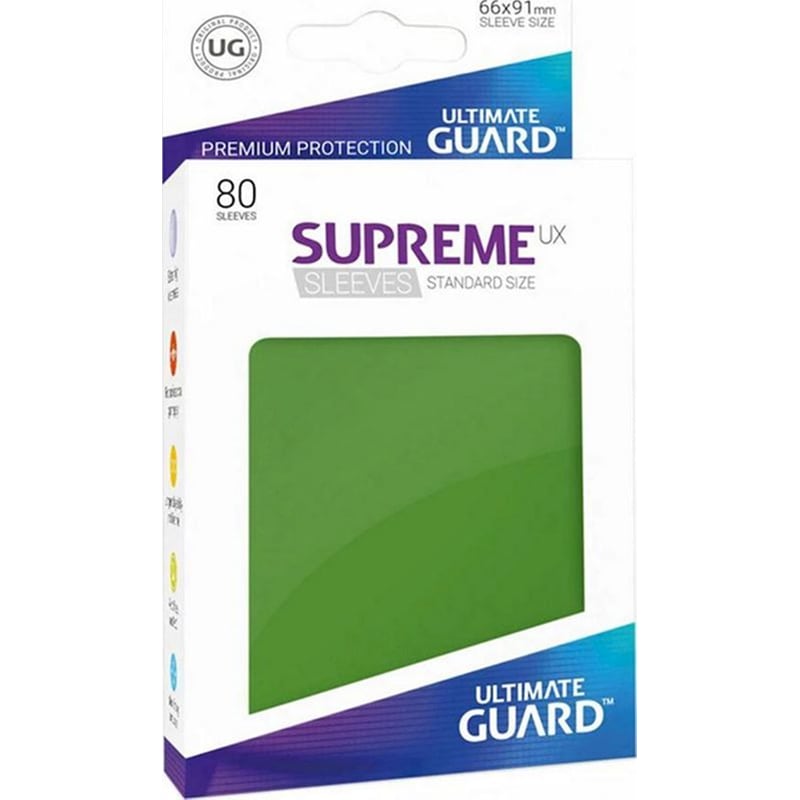 ULTIMATE GUARD Ultimate Guard Supreme Ux Sleeves Standard Size Green (80 Sleeves)
