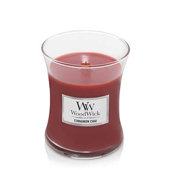 Woodwick Medium Hourglass Scented Candle | Cinnamon Chai | With Crackling Wick image 3