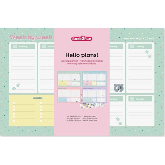 Εβδομαδιαίο English Planner Miquelrius Back2Fun Hello Plans! 40Φ image 0