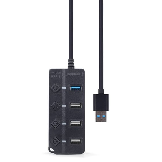 Gembird 4-port Usb Hub (1xusb3.1+3xusb2.0) With Switches image 2