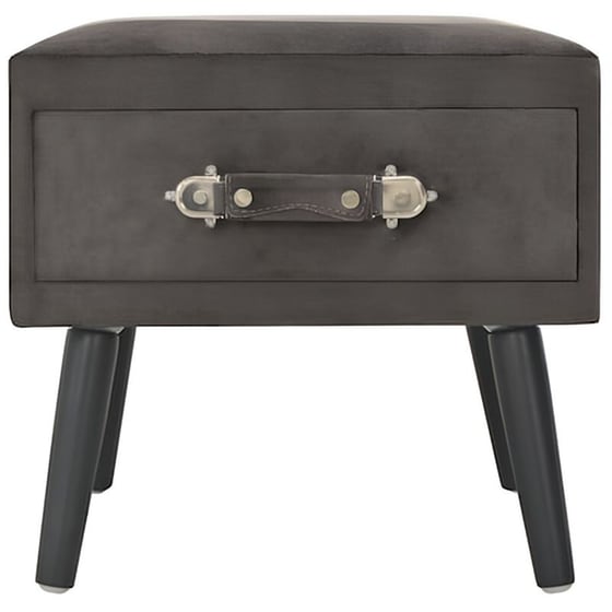 Κομοδίνο Vidaxl Βελούδινο 40x35x40 cm - Γκρι image 1