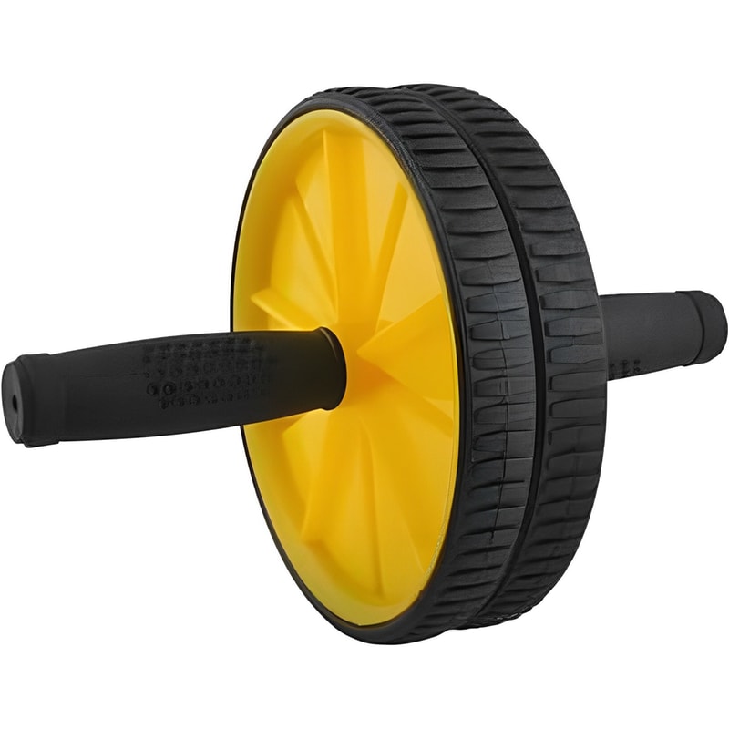 OEM Ρόδα Κοιλιακών Abdominal Wheel Stability με Στρώμα Γυμναστικής - Μαύρο/ Κίτρινο