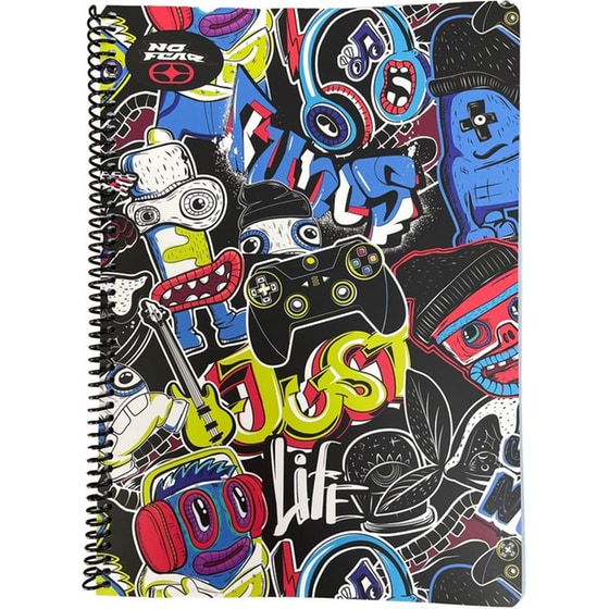 Τετράδιο Σπιράλ No Fear Α4 2 Θεμάτων Background Just Now (1 Τεμάχιο) image 1