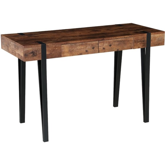 Γραφείο Artelibre Bix από MDF/Μέταλλο 120x50x75 cm - Καρυδί/Μαύρο image 0