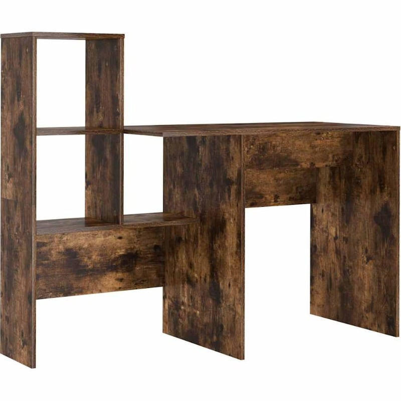 Γραφείο VidaXL από Επεξεργασμένο Ξύλο 131,5x50x106,5 cm - Καπνιστή Δρυς