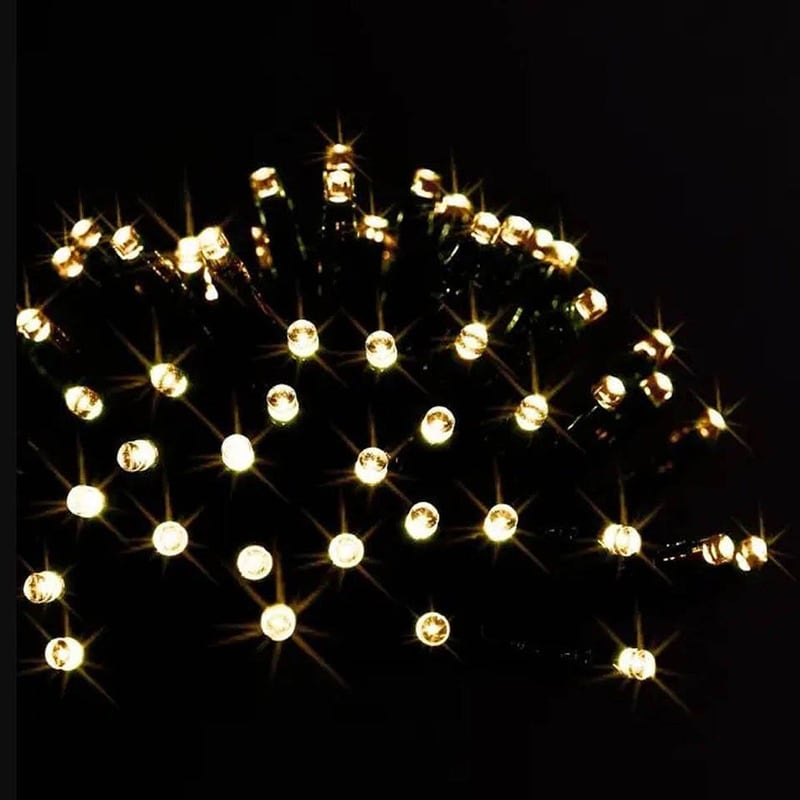 Χριστουγεννιάτικα Λαμπάκια SpitiShop 100 LED 10m με 8 Προγράμματα - Λευκό Θερμό