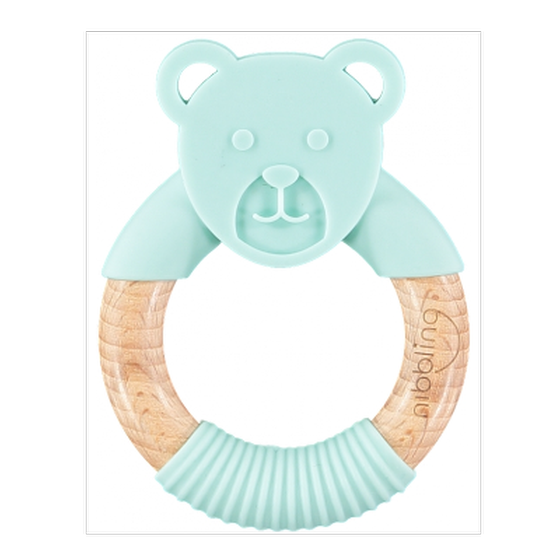 Μασητικό-κρίκος Οδοντοφυίας Nibbling Ted Bear Mint Br74238 image 0