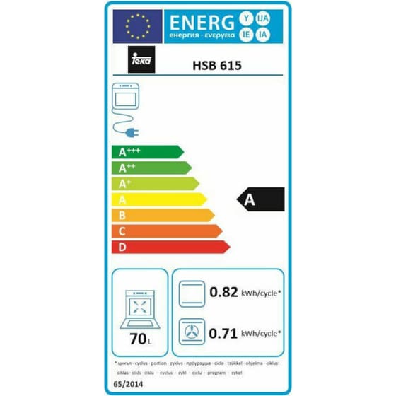 TEKA HSB 615 70 Lt Inox Εντοιχιζόμενος Φούρνος Άνω Πάγκου image 2
