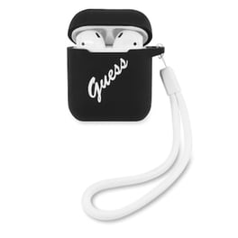 Θήκη Ακουστικών  Guess Vintage Script για Apple AirPods 1st Gen/ 2nd Gen - Μαύρο