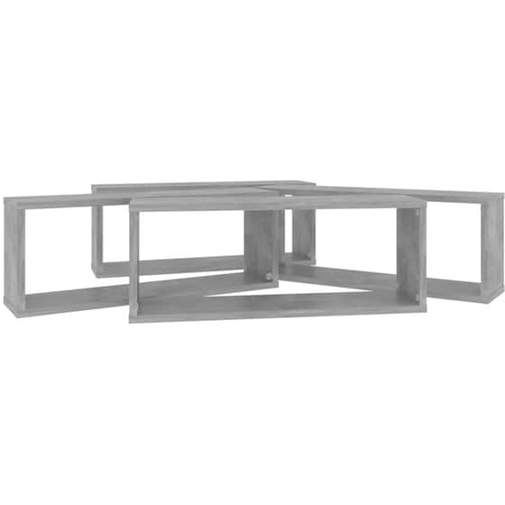 Ράφια Τοίχου VidaXL από Μοριοσανίδα 60x15 cm 4 Τμχ - Γκρι image 6