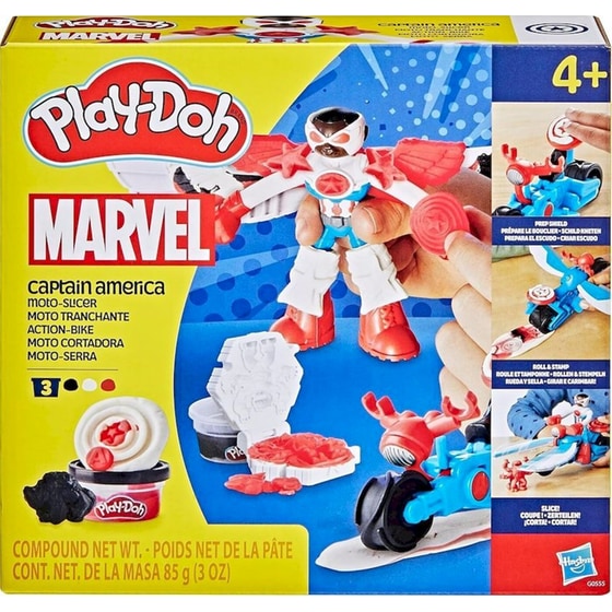 Hasbro Play-Doh Marvel Captain America Moto-Slicer (G0555) image 0