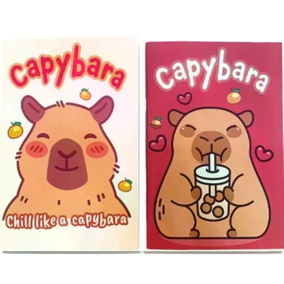 Τετράδιο Καρφίτσα Gim 40Φ. Capybara- Red-Chill image 0