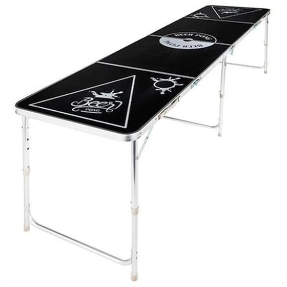 Αποκριάτικο Hi Τραπέζι Beer Pong Πτυσσόμενο Μαύρο Με Ρυθμιζόμενο Ύψος image 1