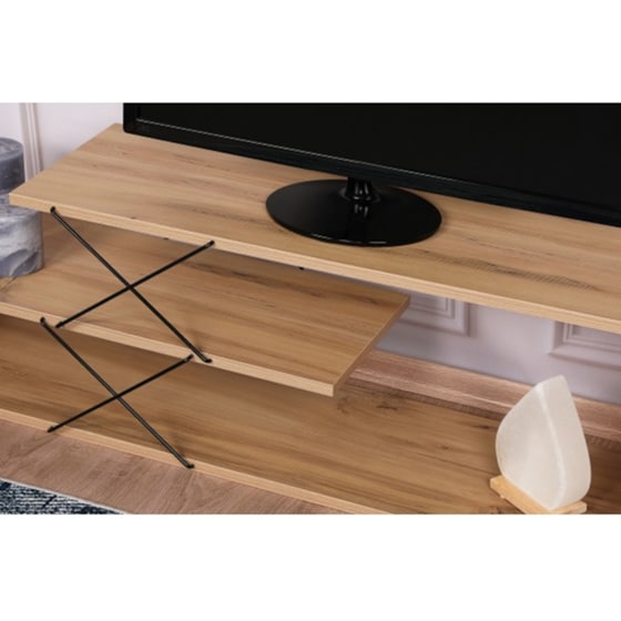 Έπιπλο Τηλεόρασης 24Mall Zano από Μοριοσανίδα 120x30x40 cm - Μπεζ image 4