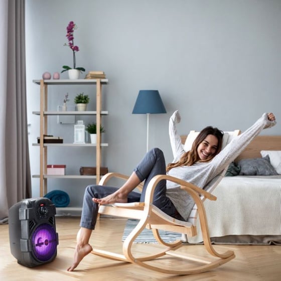 Party Speaker Akai ABTS-808L 10W Karaoke με Ασύρματo Μικρόφωνo - Μαύρο image 15