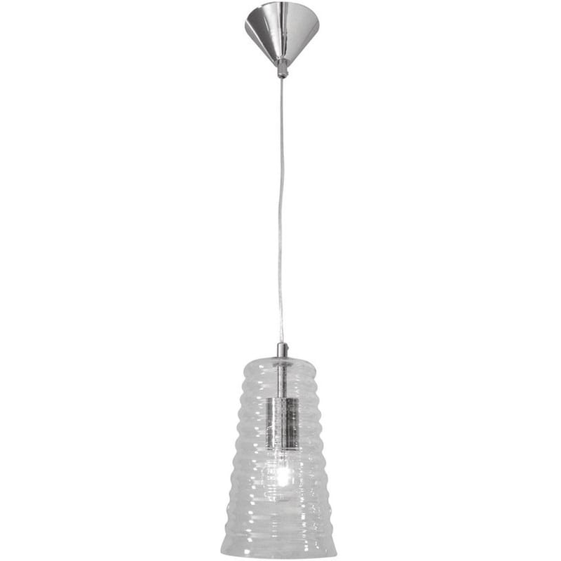 Φωτιστικό Οροφής Μονόφωτο Homelighting Solo από Μέταλλο/Γυαλί 14x14x120 cm - Ασημί HOMELIGHTING