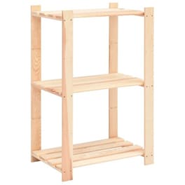 Vidaxl Ραφιέρα 3 Επιπέδων 150 Κ. 60x38x90 Εκ. Από Μασίφ Ξύλο Πεύκου
