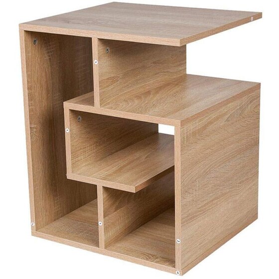 Βοηθητικό Τραπεζάκι Bakaji με 4 Ράφια από Mdf 02839552 45x40x55 cm - Καφέ image 0