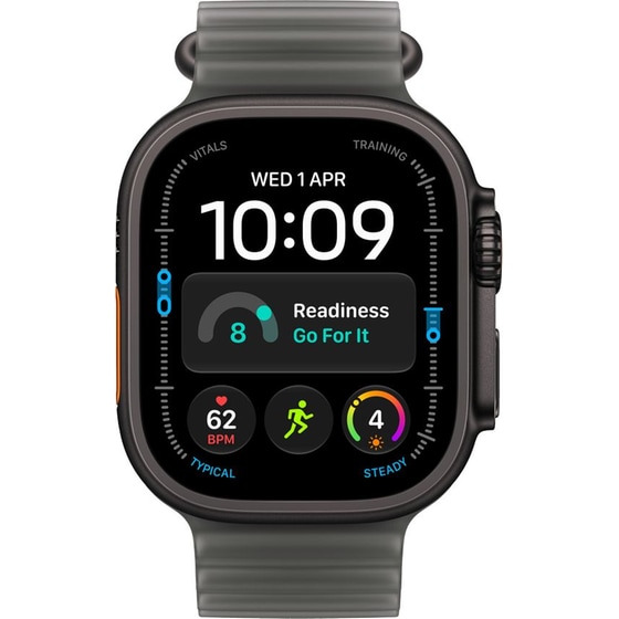 Apple Watch Ultra 4 GPS + Cellular 49mm Black Titanium Case with Translucent Black Ocean Band image 1