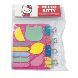 Σετ post it & 4 μικρές πιάστρες Hello Kitty Lemon