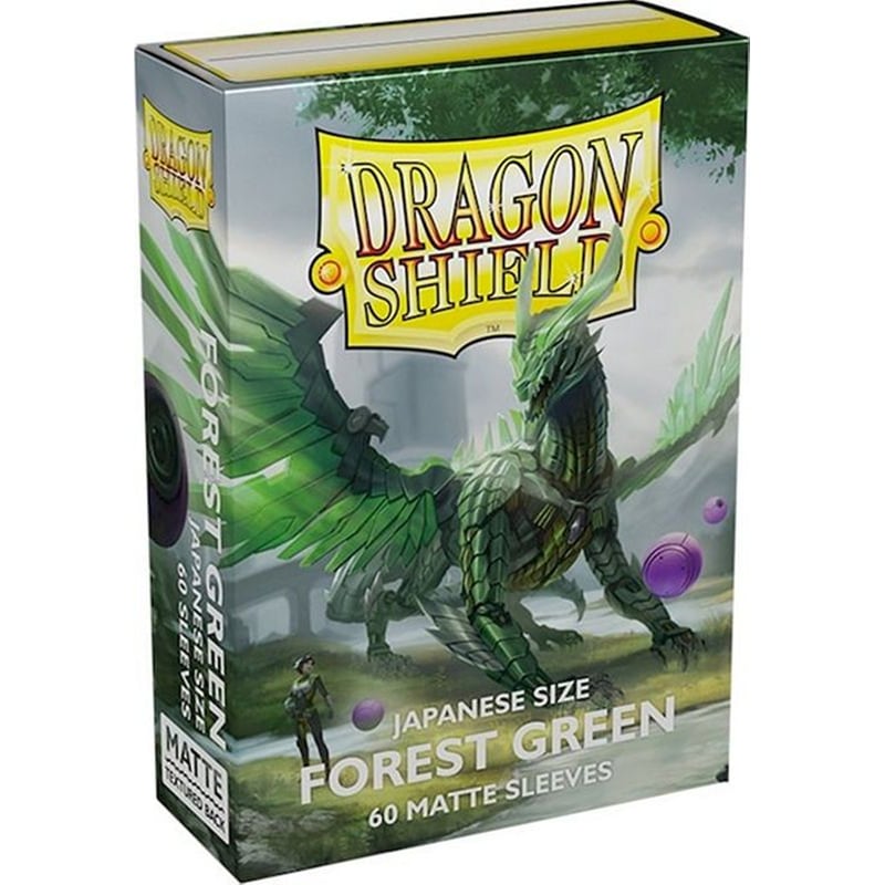 DRAGON SHIELD Dragon Shield Sleeves Japanese Small Size - Matte Forest Green (60 Sleeves)