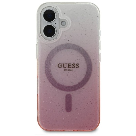 Θήκη Apple Iphone 16 - Guess Glitter Gradient with Magsafe Ροζ image 5