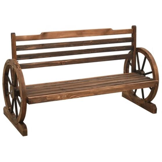 Παγκάκι Κήπου VidaXL από Μασίφ Ξύλο Ελάτης 112x61x78 cm - Καφέ image 0