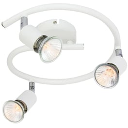 Σποτ Τρίφωτο Aca Trinity Mc634wh3g Μεταλλικό - Λευκό