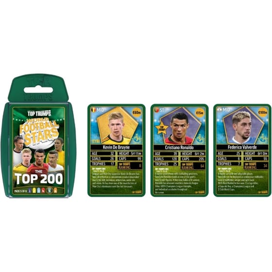 Card Game Winning Moves Top Trumps World Football Stars Top 200 - Pack 5 image 2