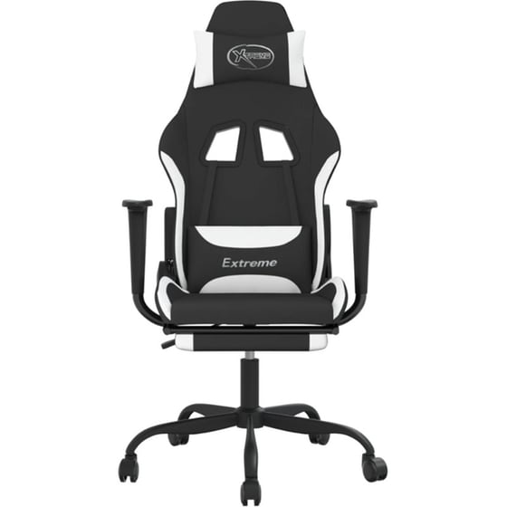 Καρέκλα Gaming VIDAXL 3143730 με Υποπόδιο - Μαύρο image 2