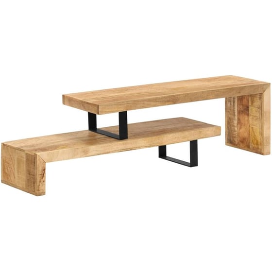 Έπιπλο Τηλεόρασης VidaXL από Ξύλο 120x30x40cm - Μαύρο/Καφέ image 13