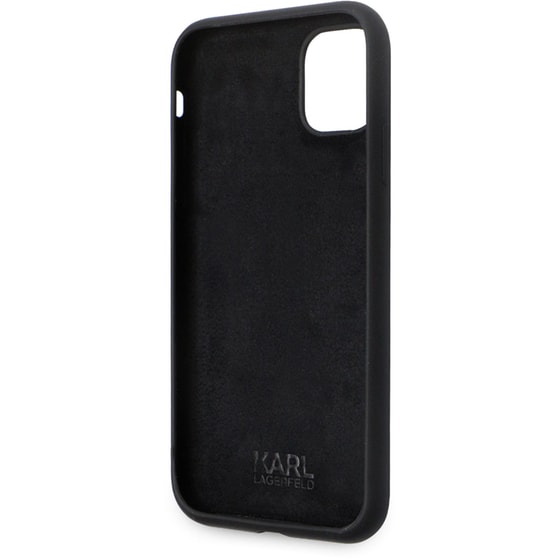 Θήκη Apple iPhone 11 - Karl Lagerfeld Ikonik Metal Pin Hard Case - Black image 6