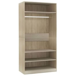 Μονόφυλλη Ντουλάπα Vidaxl από Μοριοσανίδα 100x50x200cm - Sonoma Δρυς