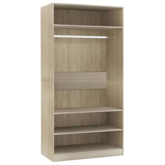 Μονόφυλλη Ντουλάπα Vidaxl από Μοριοσανίδα 100x50x200cm - Sonoma Δρυς image 0