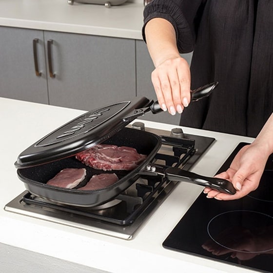 Αντικολλητική Γκριλιέρα Διπλή NAVA Funtzio 10-142-003 από Αλουμίνιο 32x43,5cm image 7