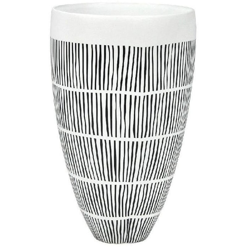 Διακοσμητικό Βάζο Espiel Nfu427 Πορσελάνινο Φ16x26.5 cm - Λευκό/Μαύρο
