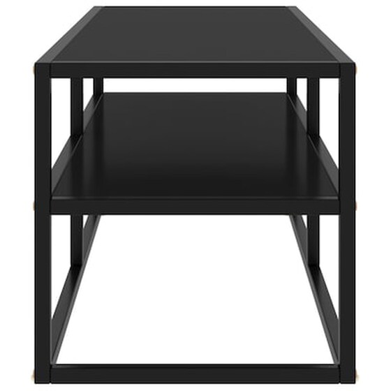 Έπιπλο Τηλεόρασης Vidaxl Γυαλί  100x40x40 cm  - Μαύρο image 3
