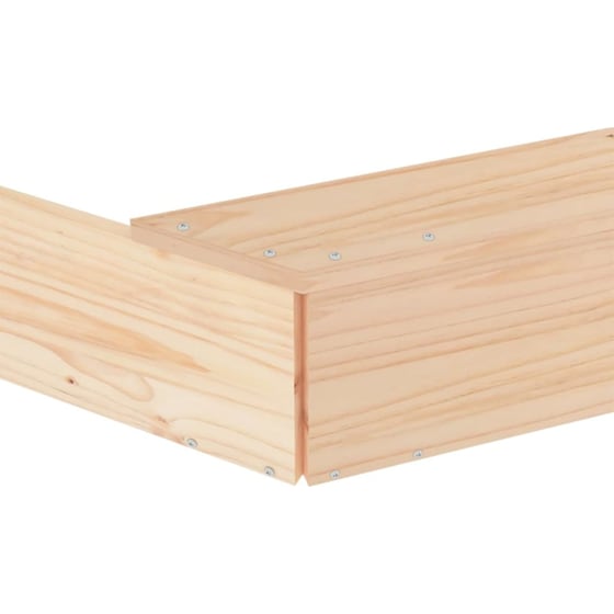 VidaXL Αμμοδόχος με Καθίσματα Οκτάγωνη 232x232x20cm Ξύλινη - Φυσικό Χρώμα Ξύλου image 6