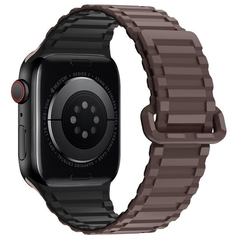 HOCO Watchband Hoco Wa06 Flexible Military Pattern 42/44/45/49mm Για Apple Watch 1/2/3/4/5/6/7/8/se/ultra Coffee Black Silicon Band